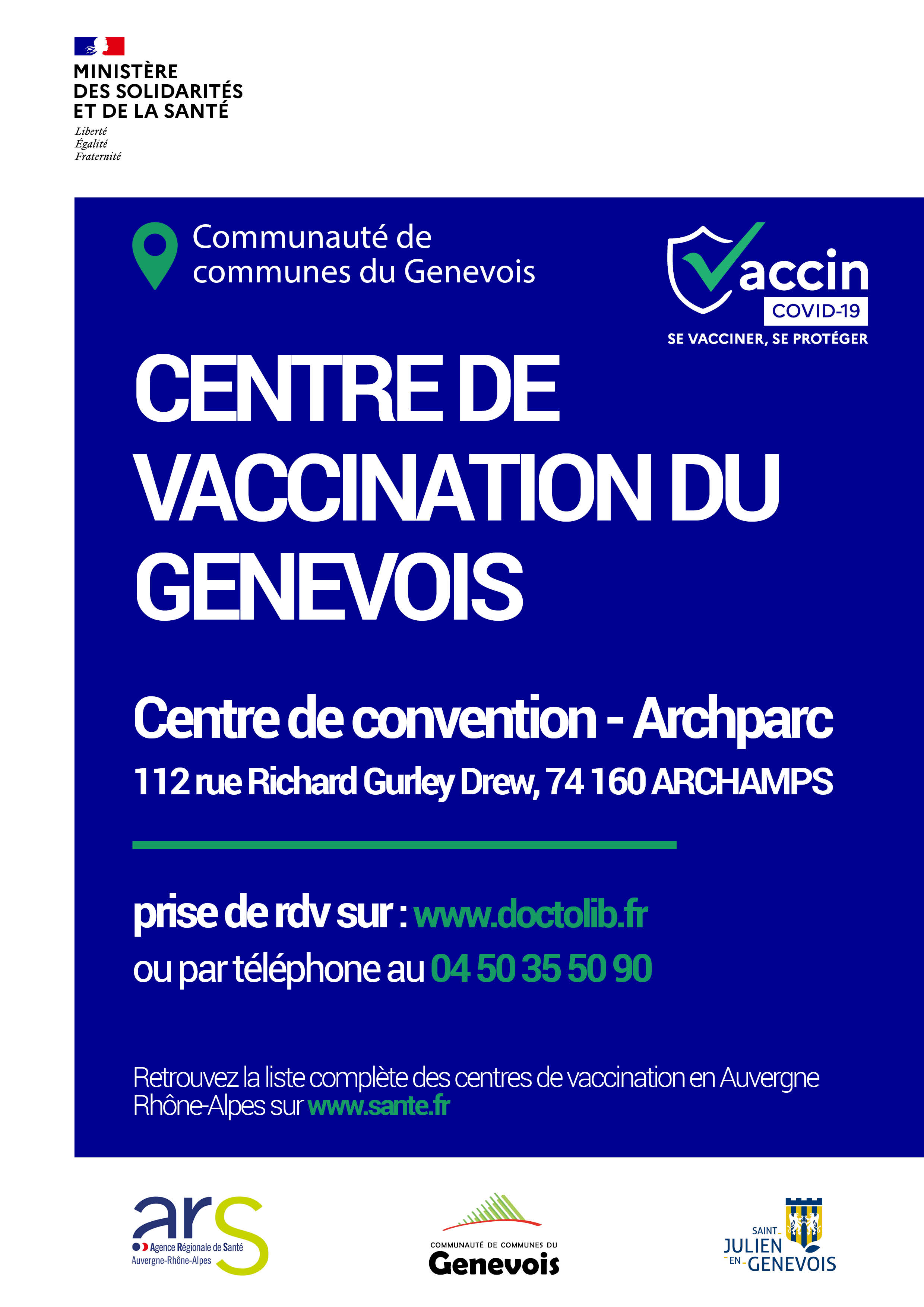 A4 affiche ouverture centre vaccination