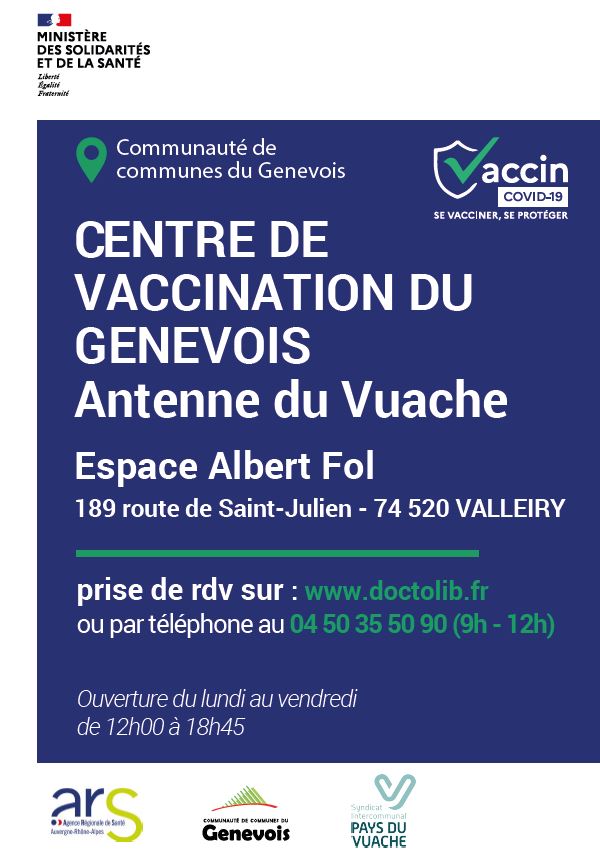 Centre vaccination antenne du Vuache